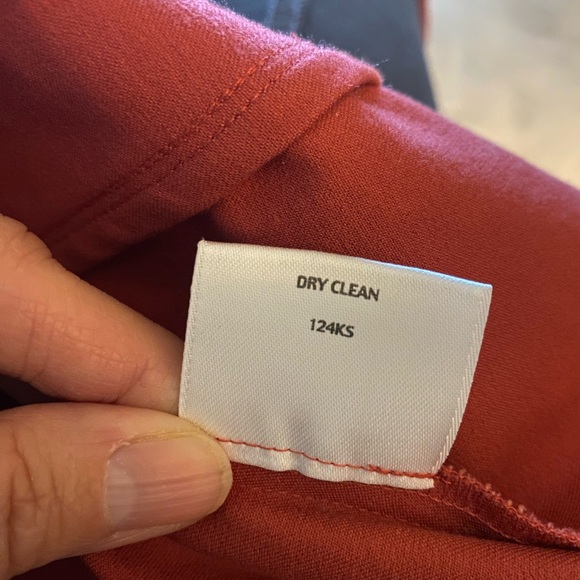 Eileen Fisher Small Red Jacket Military Asian Minimalistic Blouse Zip Up - Picture 5 of 15